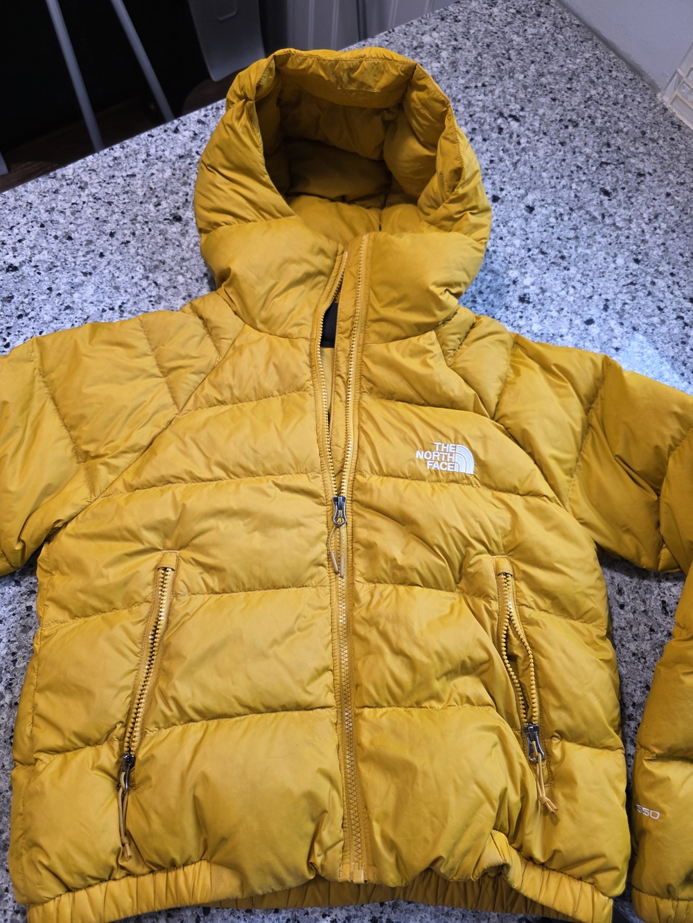 The North Face Mustard Yellow Puffer Stylish